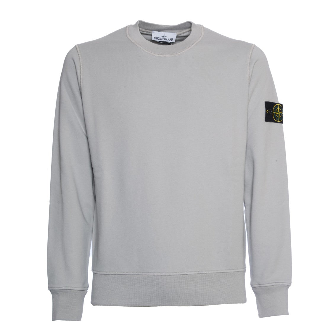 Stone Island Crew Neck Sweatshirt In Organic Cotton Fleece