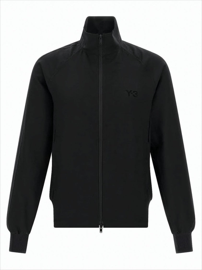 Y-3 High Collar Black Polyester Jacket