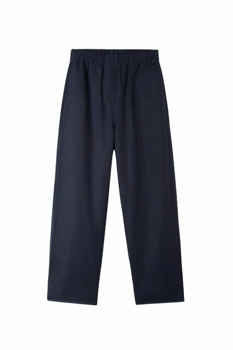 Sunnei Wide-Leg Jogger Pants With Elastic Waistband And Sleek Texture