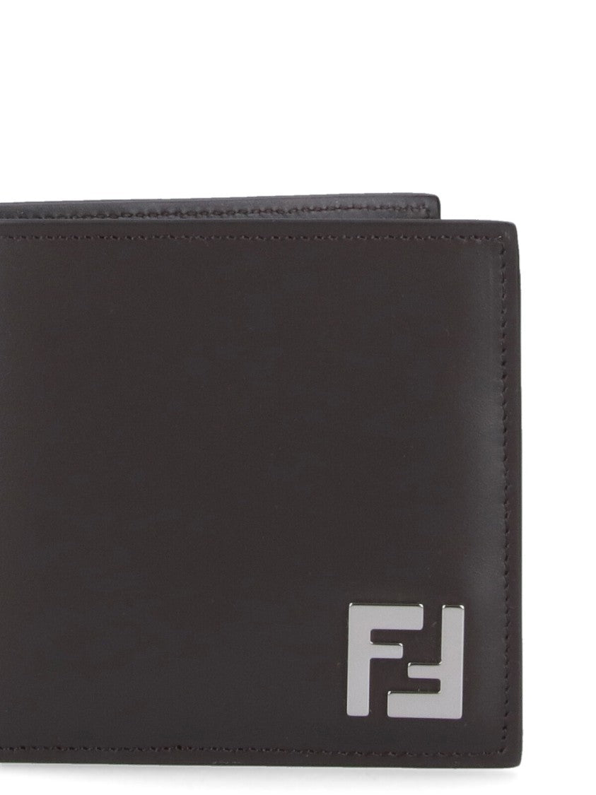 Fendi "Squared Ff" Bi-Fold Wallet – Brown