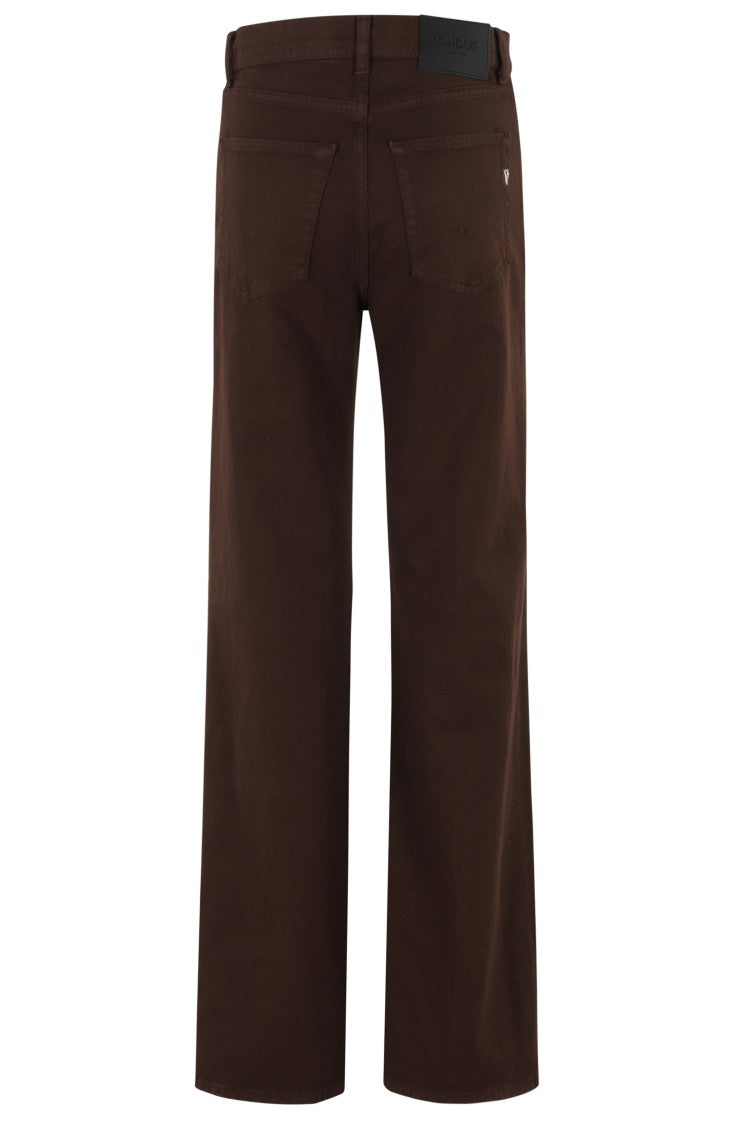 Dondup Amber Brown Five-Pocket Trousers