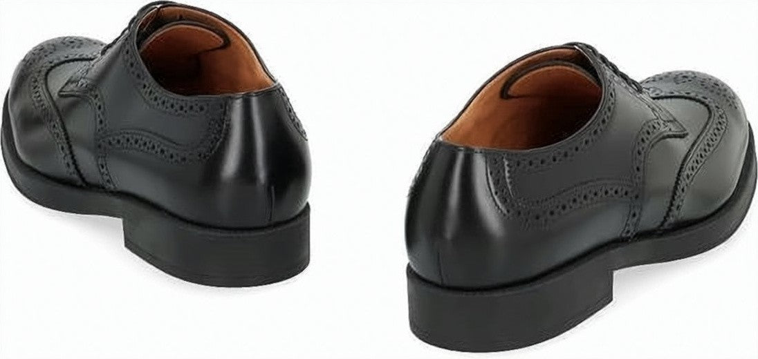 Tod's Brogue Black Leather Dress Shoes
