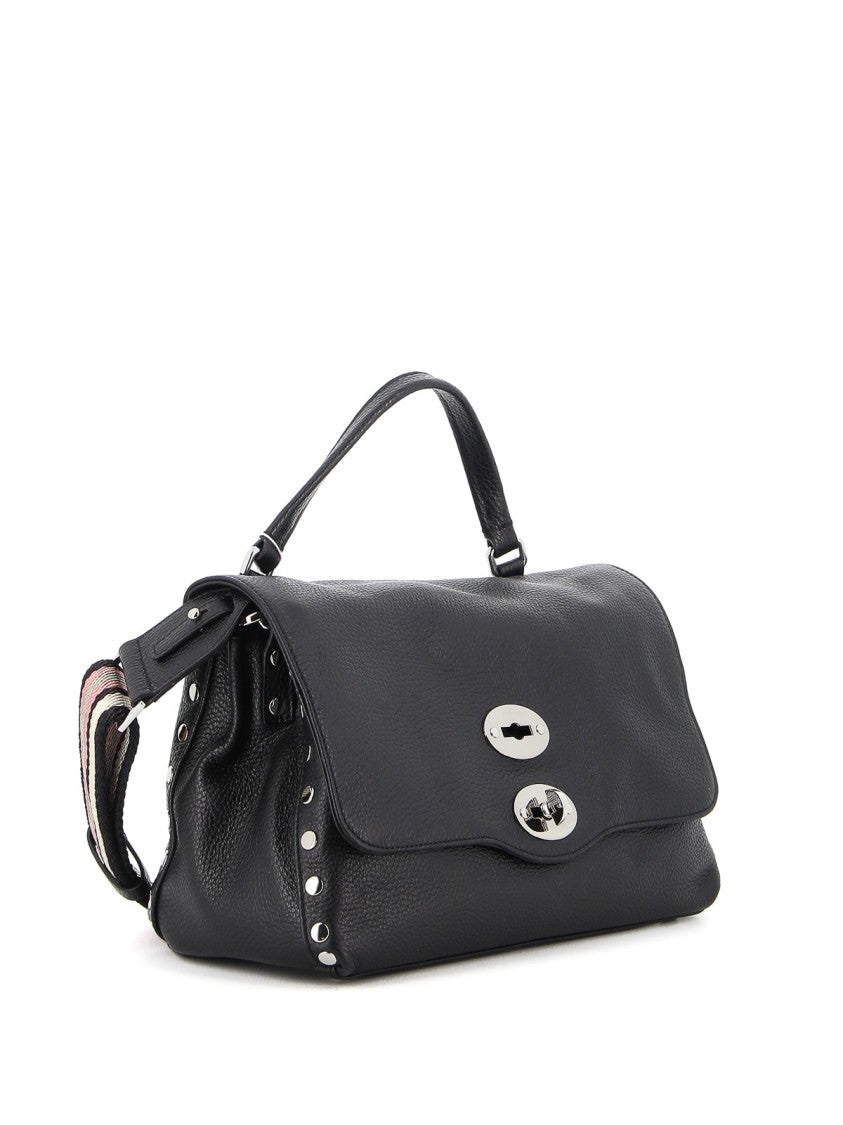 Zanellato Structured Leather Shoulder Bag With Distinctive Clasp