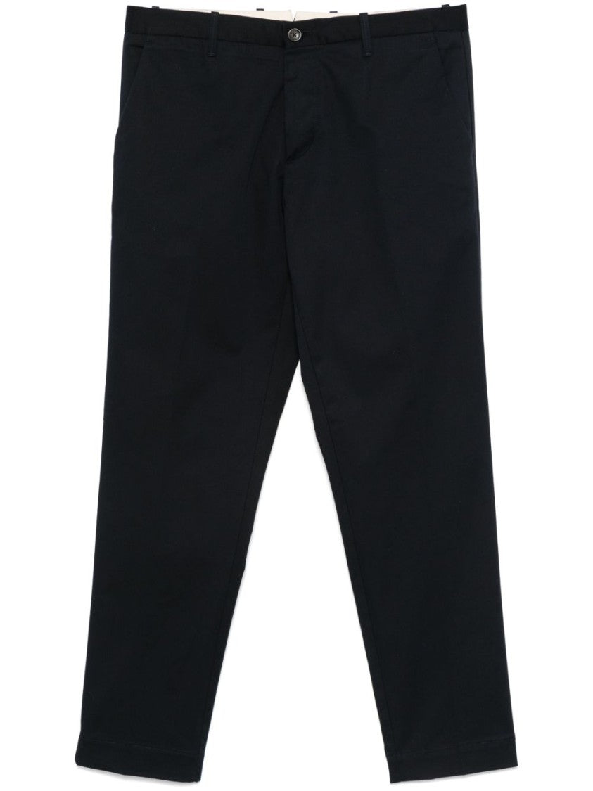 Nine In The Morning Refined Blue Trousers With Button Closure