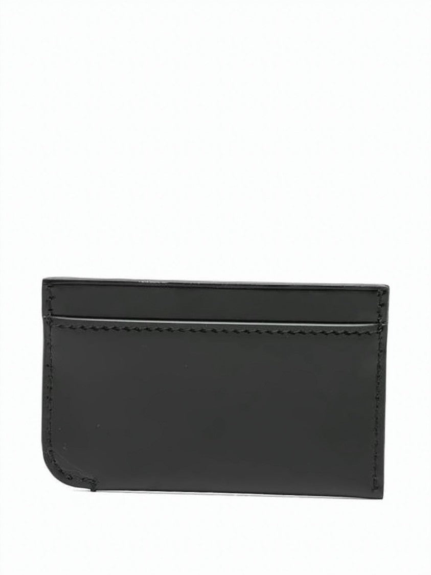 Jacquemus Black Leather Cardholder With Embossed Logo