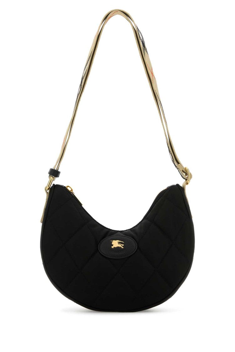 Burberry Black Nylon Horseshoe Crossbody Bag