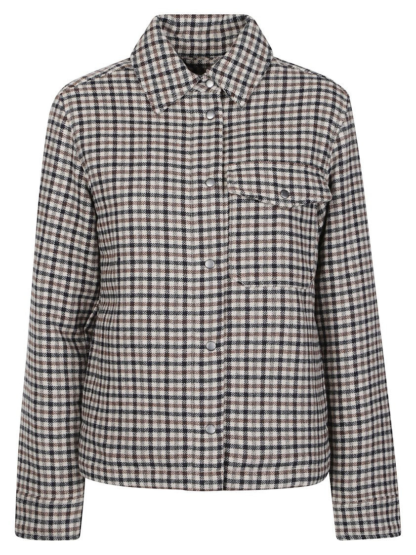 Woolrich Alaskan Boxy Checkered Wool-Blend Overshirt