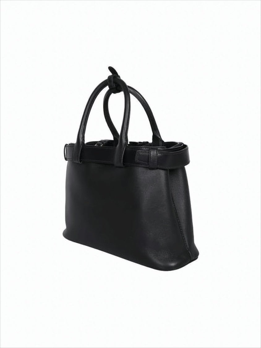 Prada Structured Black Calf Leather Tote