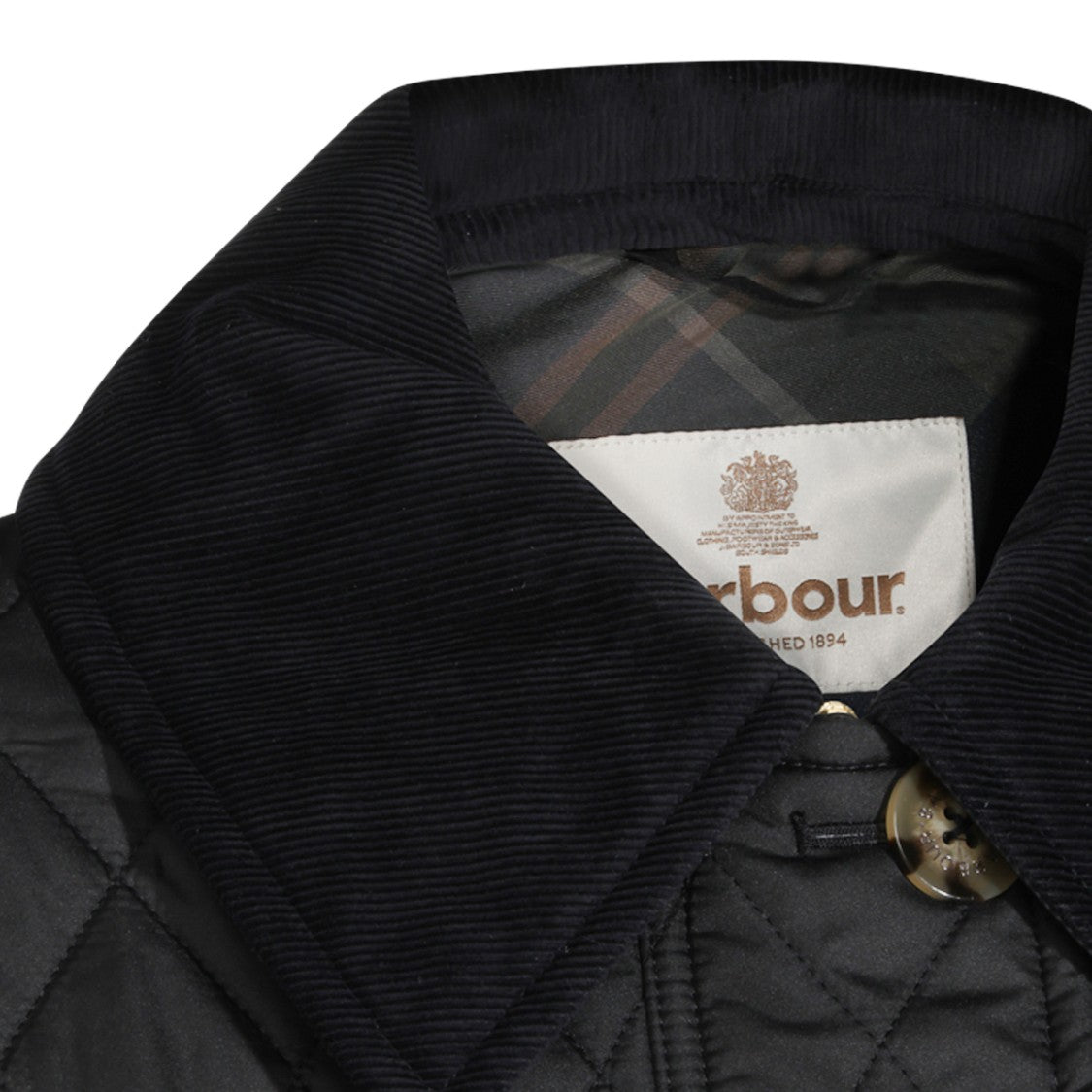Barbour Quilted Corduroy Accent Short Coat