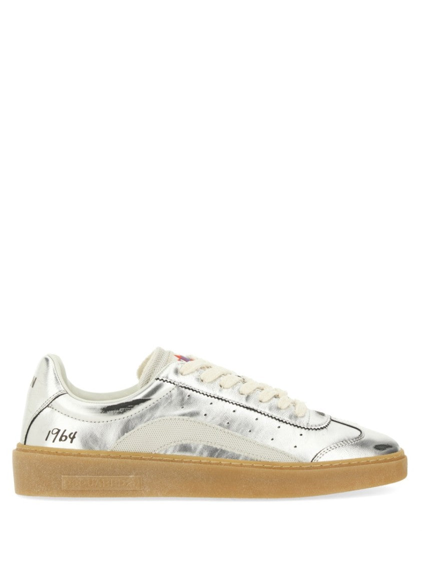 Dsquared2 Metallic Low-Profile Sneakers With Distinctive Accents