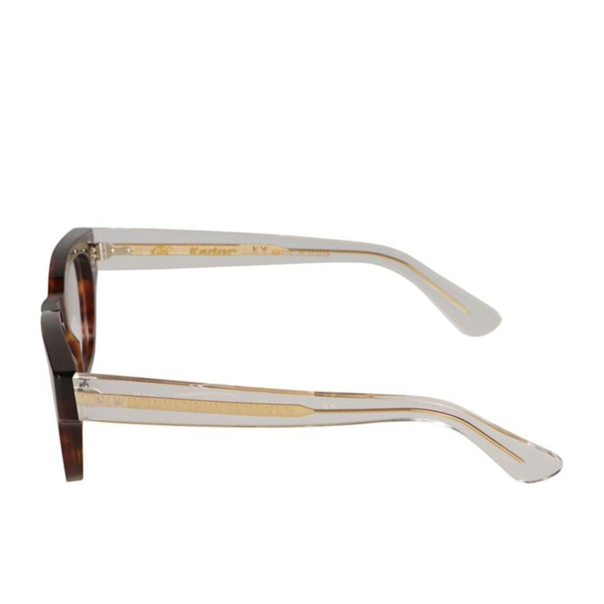 Kador Timeless/N 1962 Rectangular Tortoiseshell Frame Sunglasses With Gold Accents
