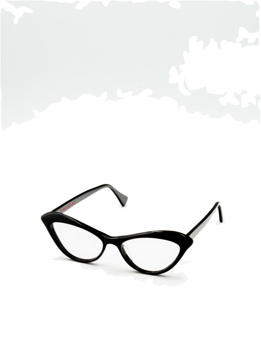 Moli@Limo Bold Cat-Eye Black Optical Frames With Glossy Finish