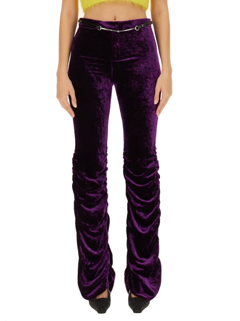 Gucci Tailored Velvet Pants With Straight Leg Cut
