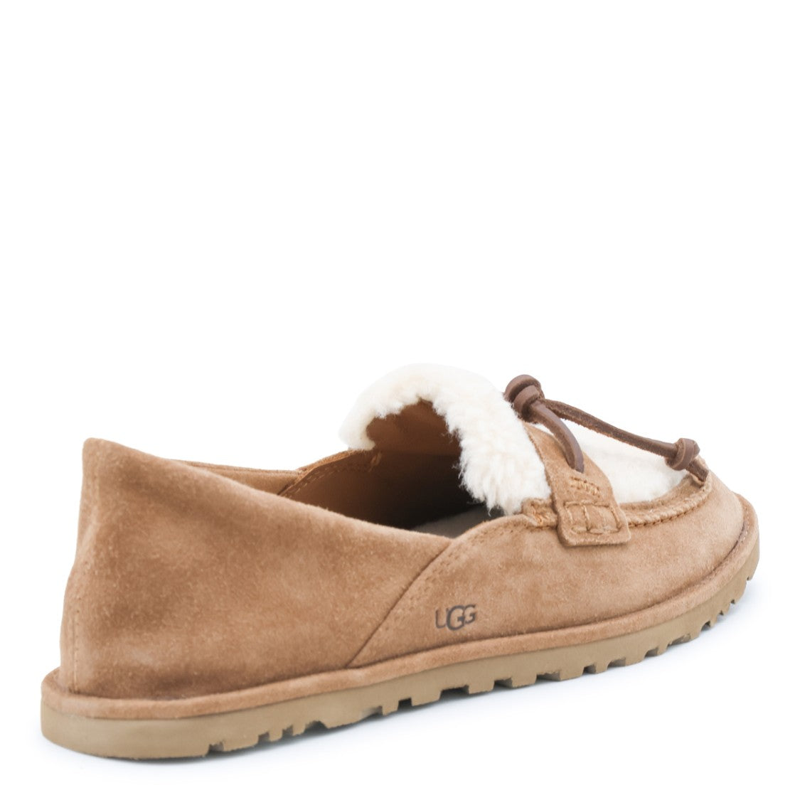Ugg Suede Shearling Panel Flats