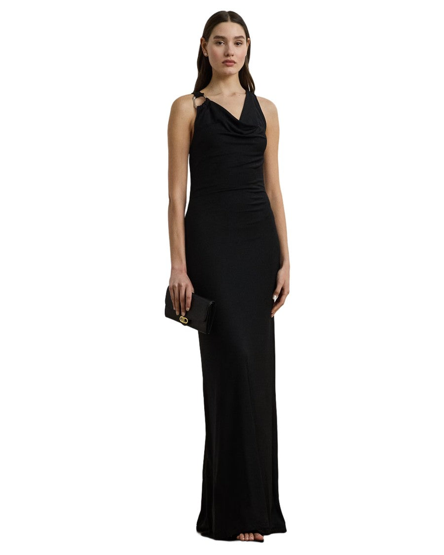 Lauren Ralph Lauren Floor-Length Sleeveless Gown With Draped Neckline