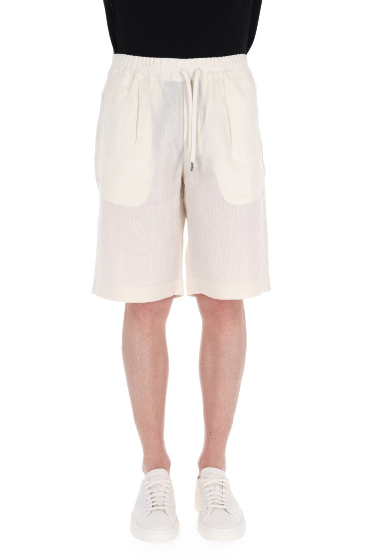 Herno Pure Linen Jogger Bermuda