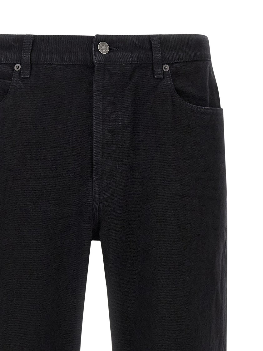Saint Laurent Garment-Dyed Black Denim Jeans