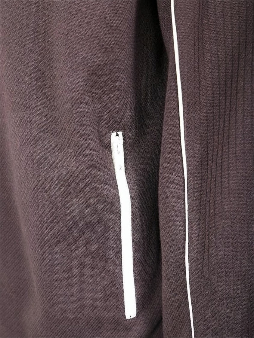 Golden Goose High-Collar Brown Jacket With Contrasting Piping