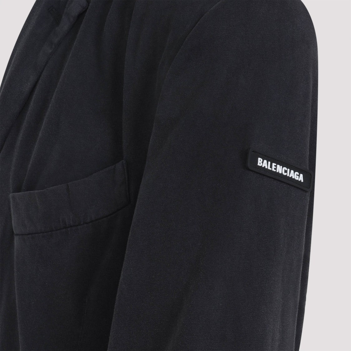 Balenciaga Black Cotton Single-Breasted Jacket