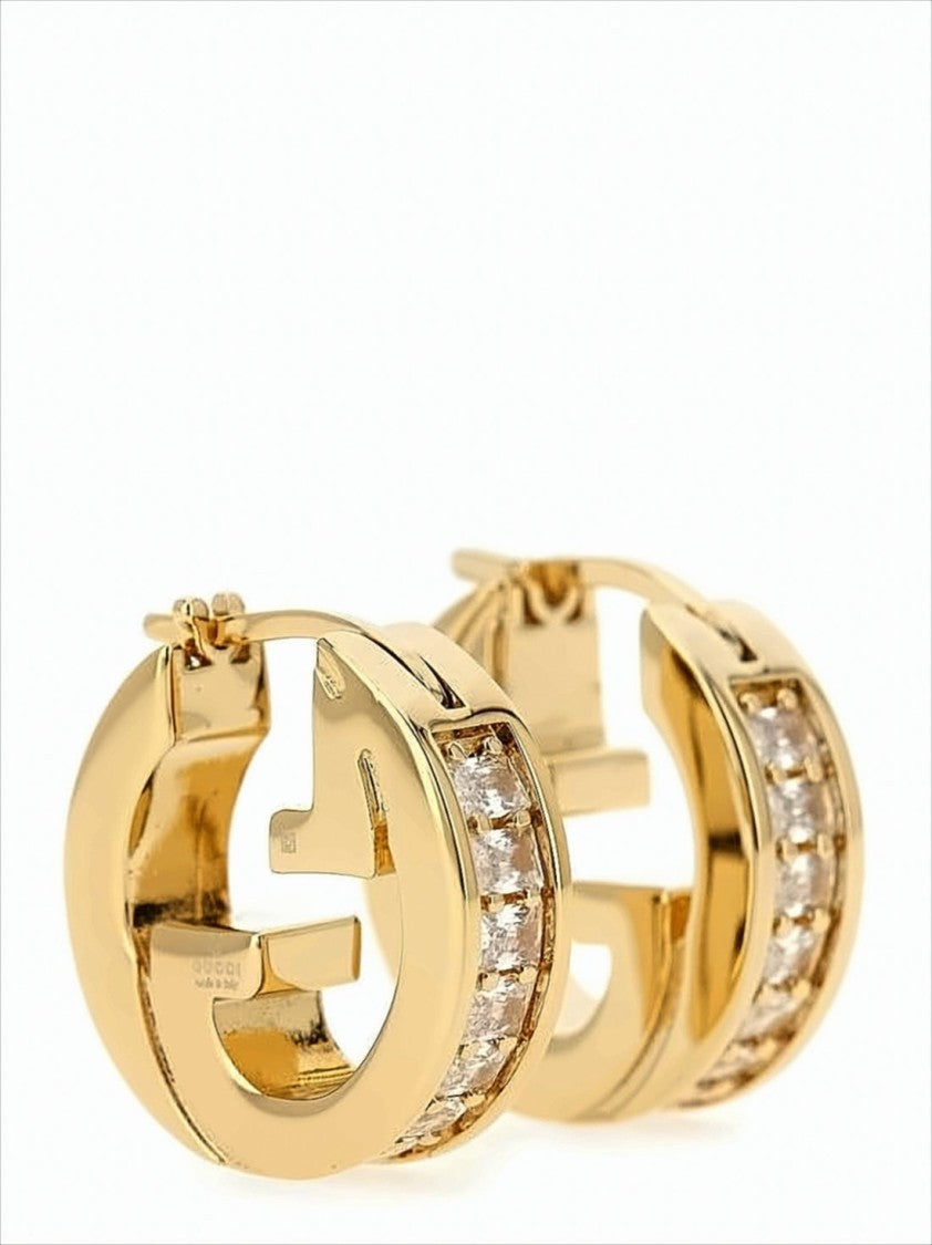 Gucci Polished Gold-Tone Hoop Earrings With Cut-Out Design