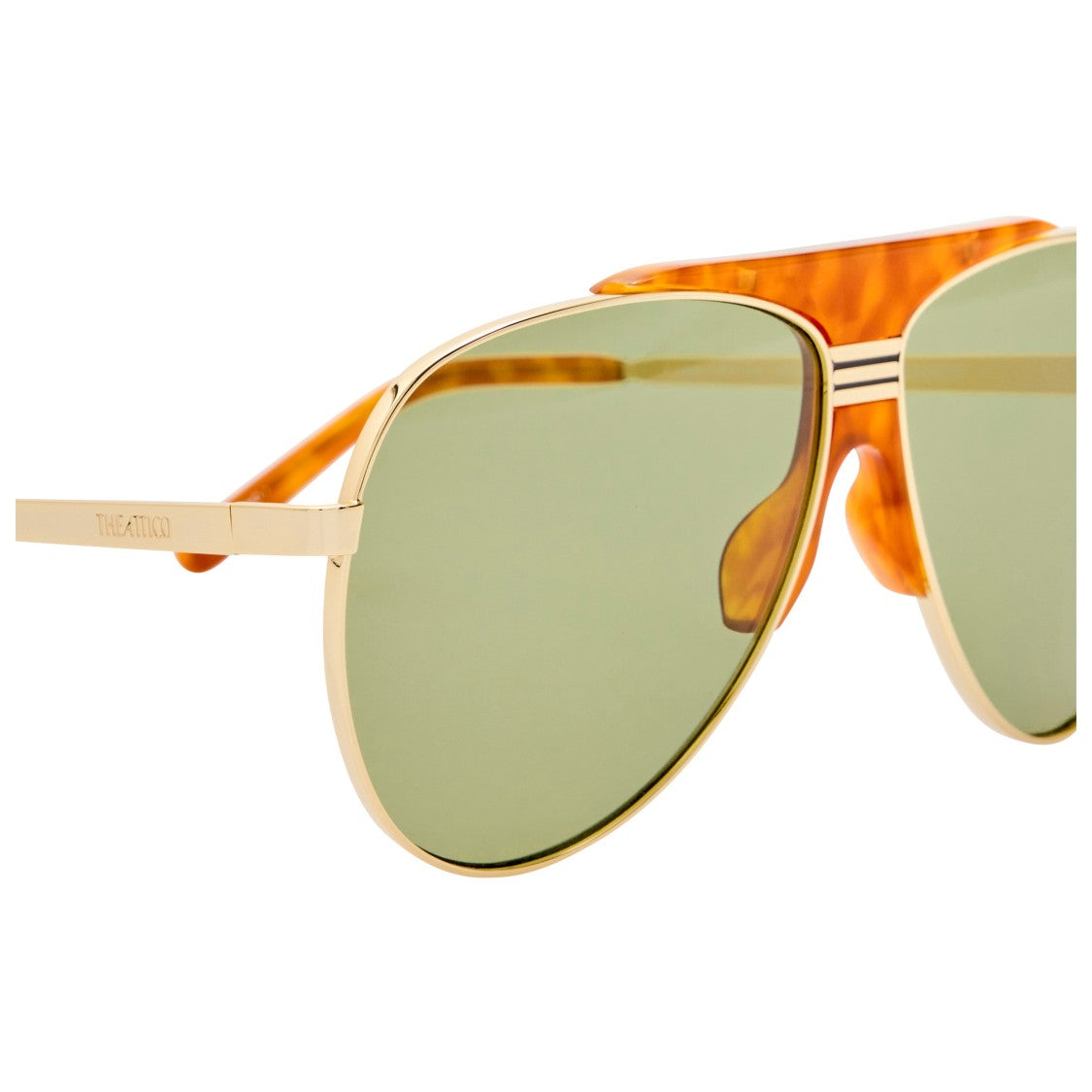 Linda Farrow Aviator-Style Sunglasses With Gold-Tone Metal Frame