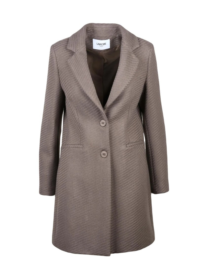 Lakore Turquoise Fitted Wool-Blend Coat