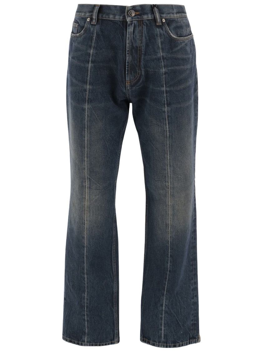 Versace Distressed Dark Denim Jeans