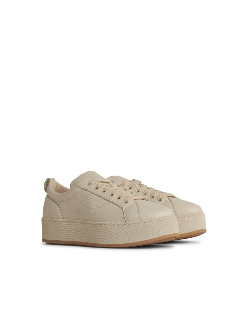 Hogan H681' Beige Leather Sneakers