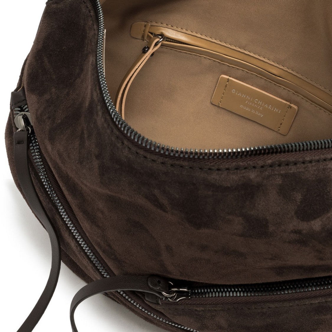 Plinio Visona' Shania Bag In Dark Brown Suede