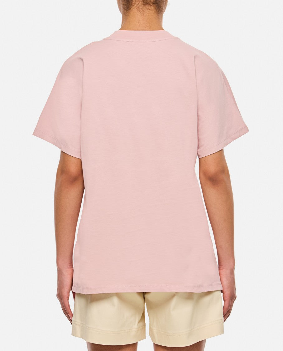 Moncler Crew-Neck T-Shirt With Iconic Logo Design