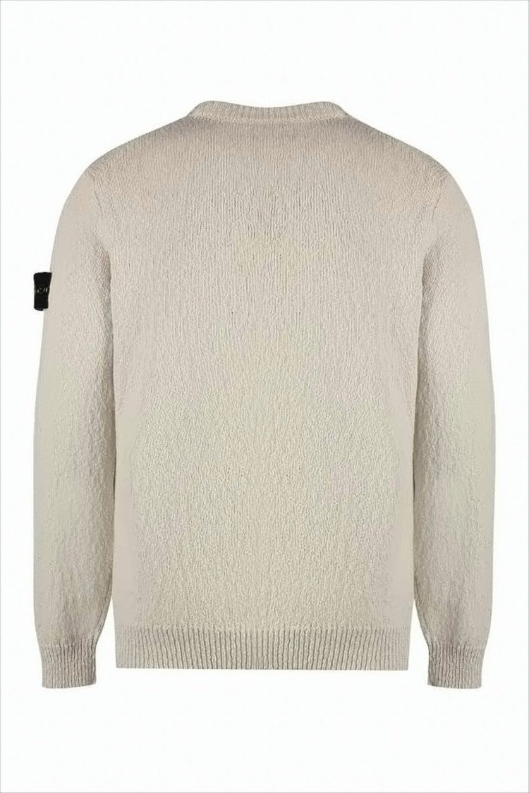 Stone Island Textured Knit Sweater With Crew Neckline