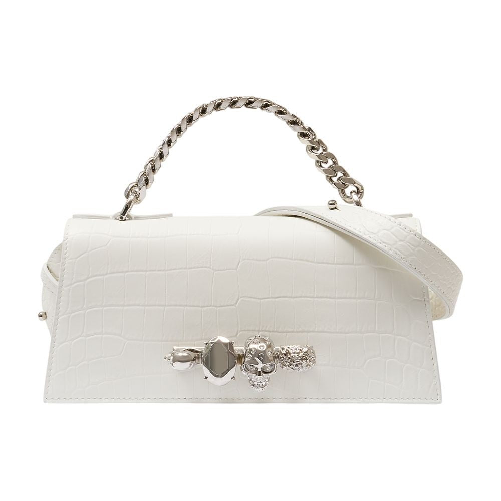 Alexander Mcqueen Jewel Mini Shoulder Bag - Leather - White