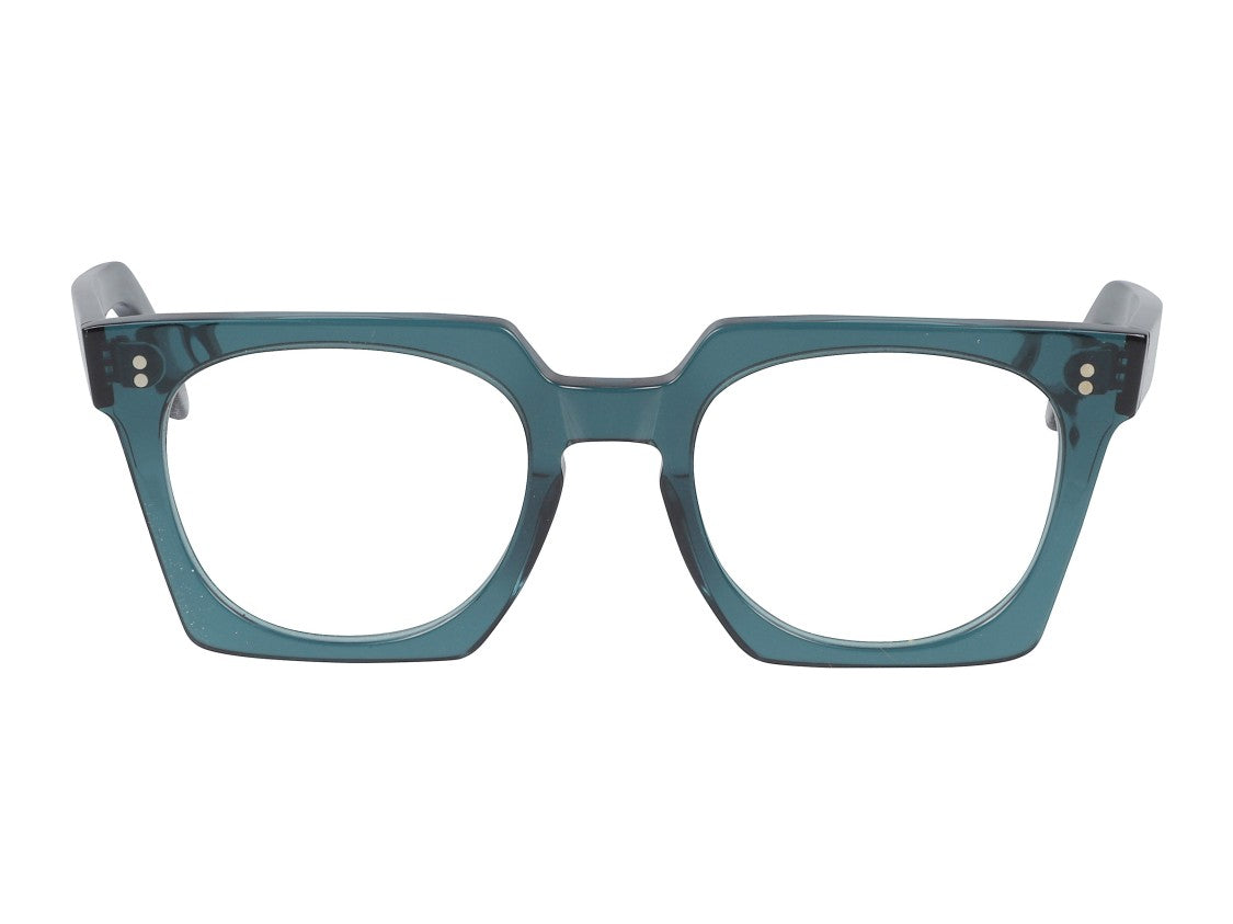 Kador Teal Maya Translucent Oversized Square Eyeglasses