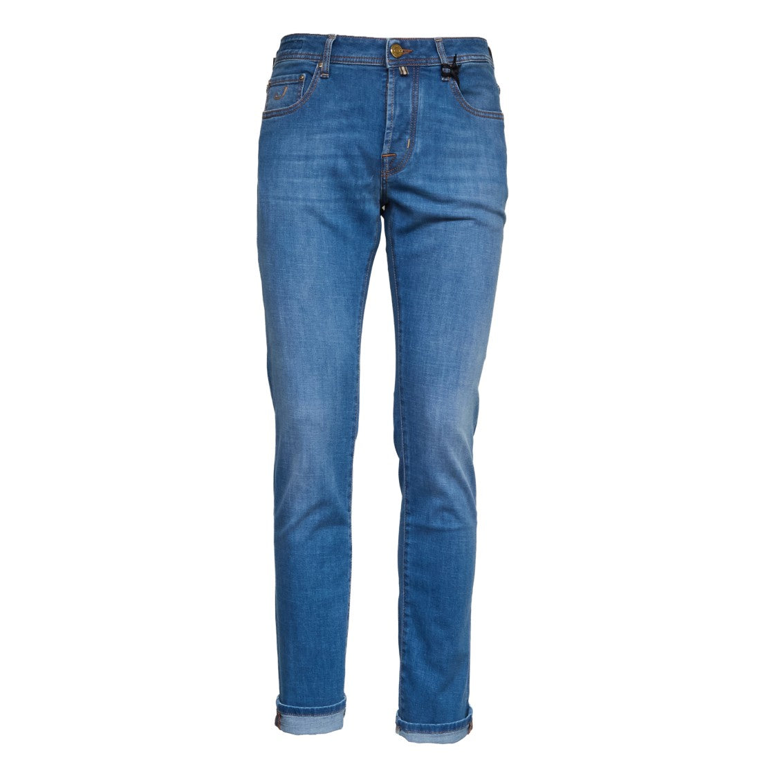Jacob Cohen Bard Logo Button Skinny Jeans