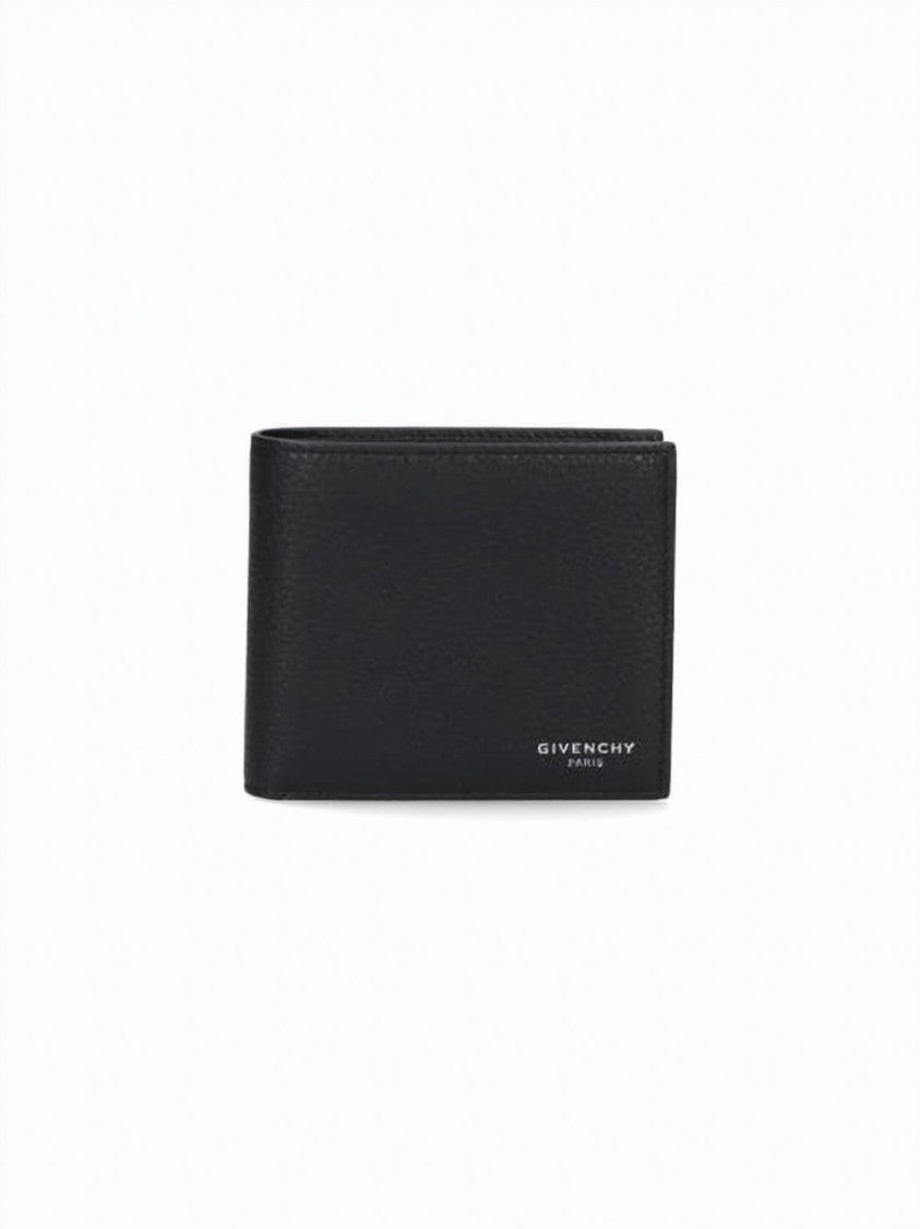 Givenchy Textured Calf Leather Bifold Wallet With Lambskin Lining