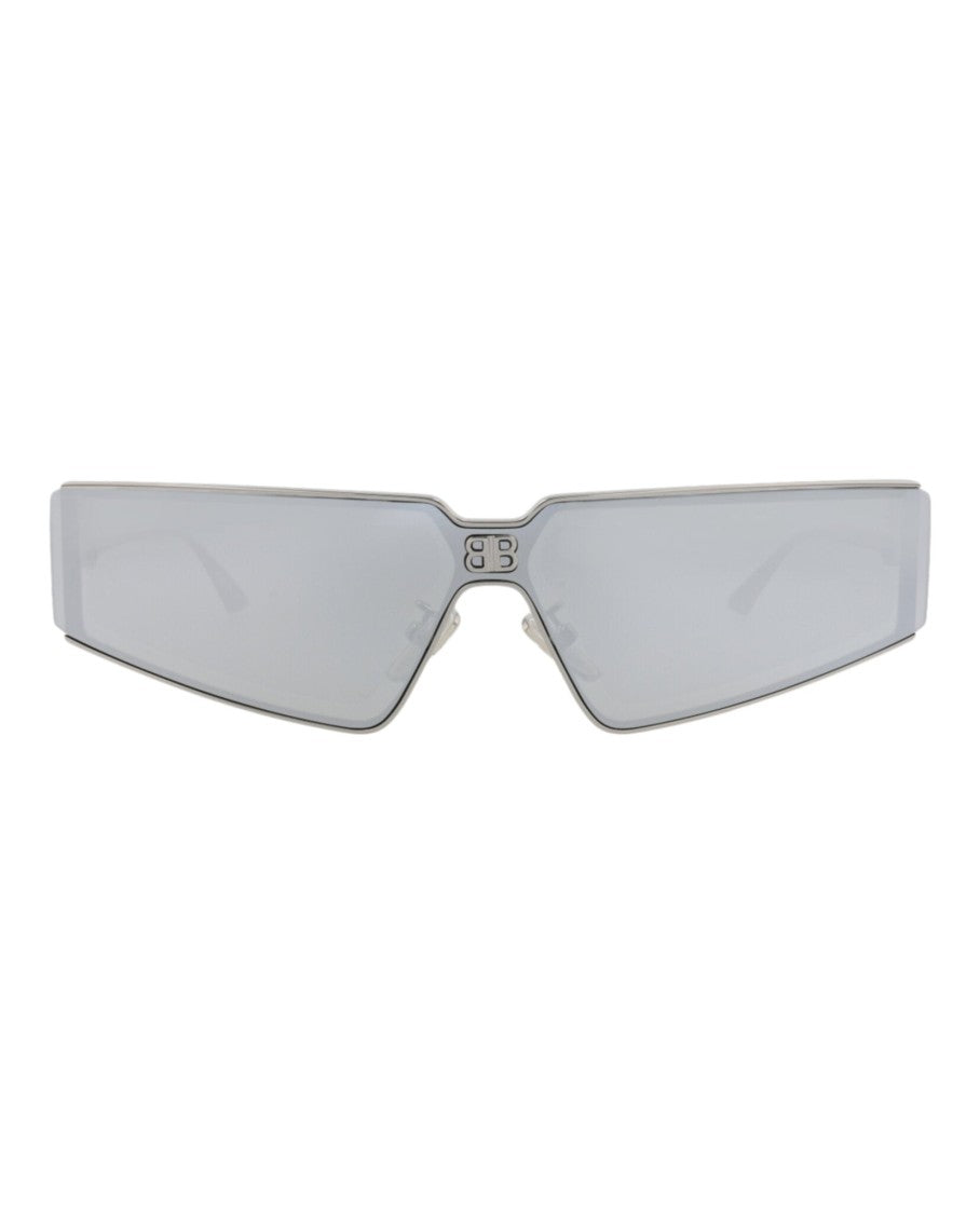 Balenciaga Square-Frame Metal Sunglasses With Adjustable Nosepads And Designer Case
