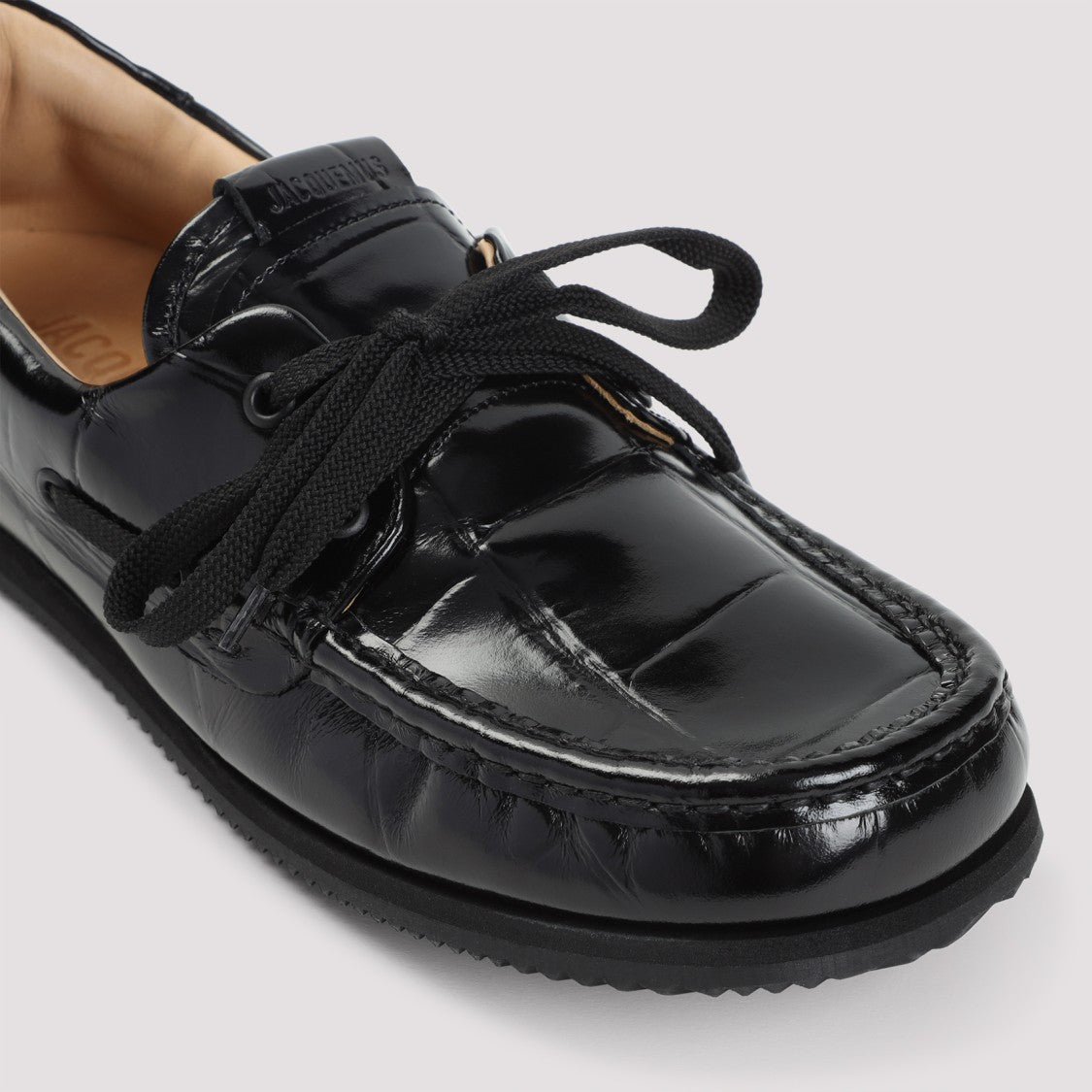 Jacquemus Les Batto Black Leather Loafers