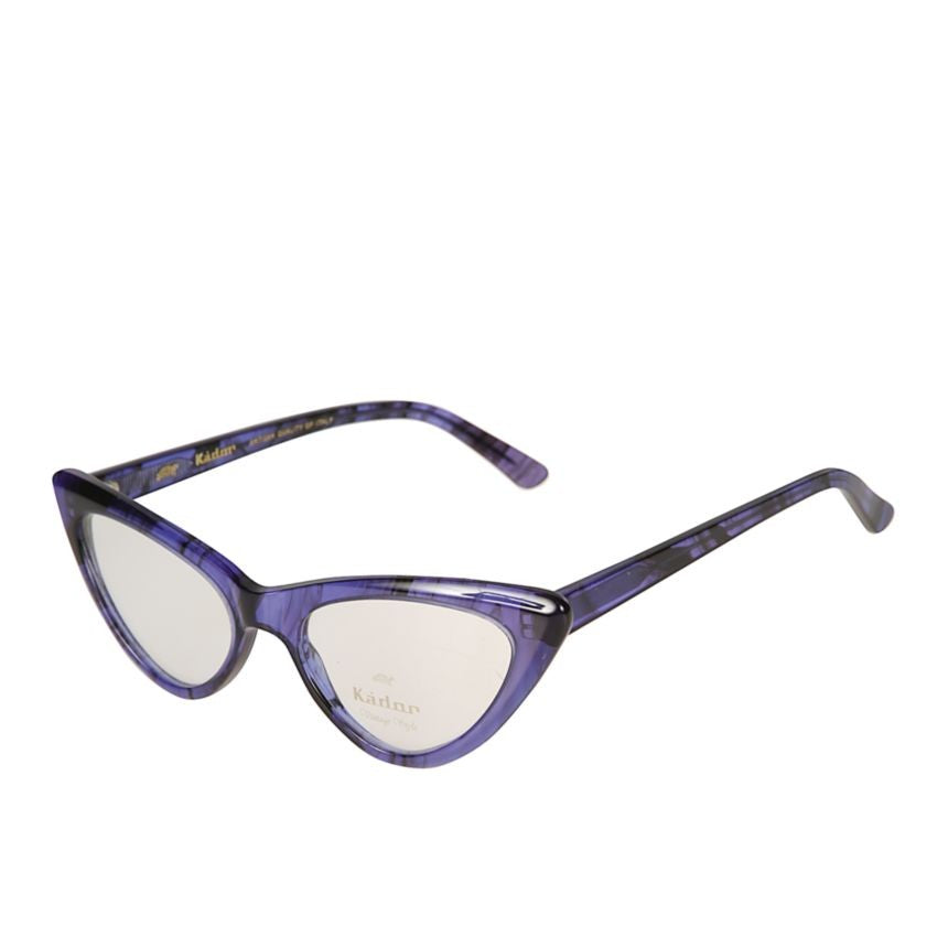 Kador Papilio Translucent Purple And Black Marbled Cat-Eye Sunglasses