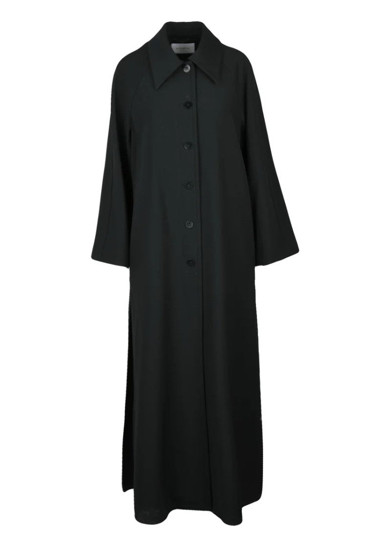 Ballantyne Long Coat Virgin Wool - Black