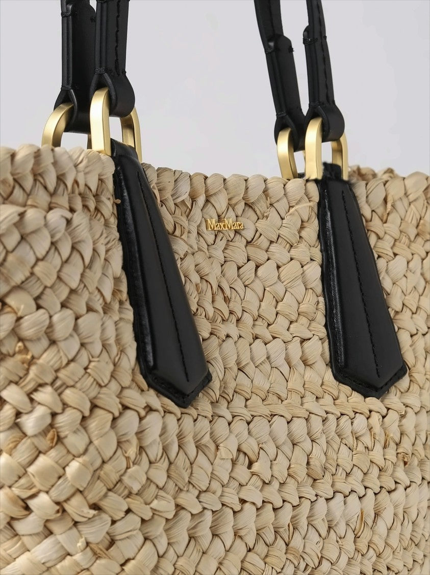 Max Mara Medium Straw Shoulder Bag