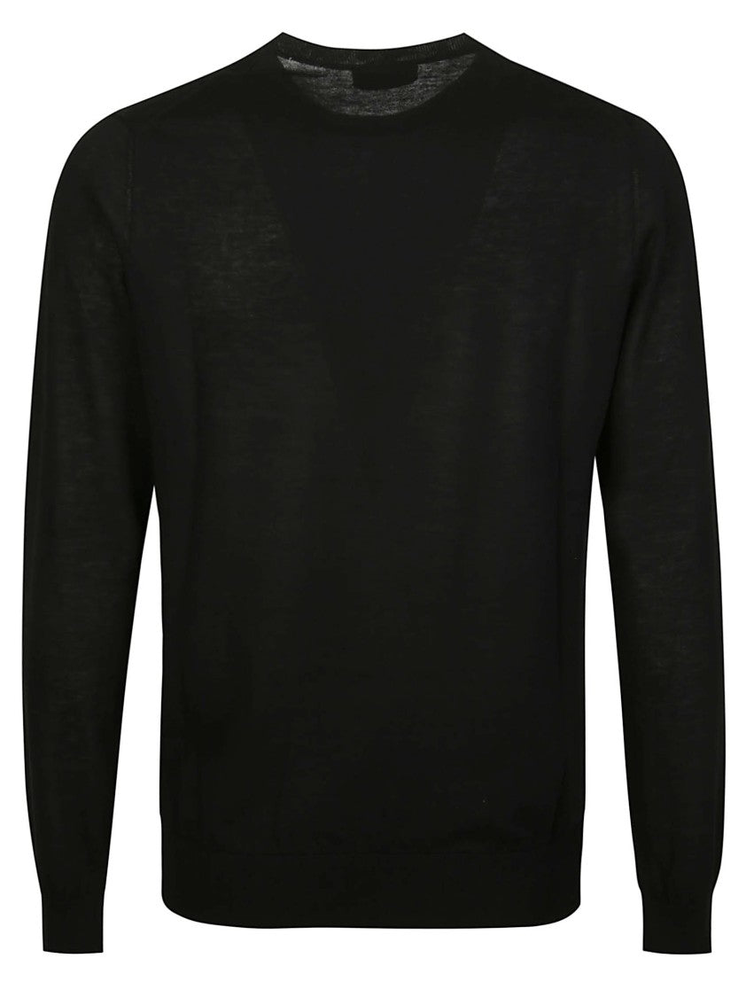 Ballantyne Plain Black Long Sleeve Sweater