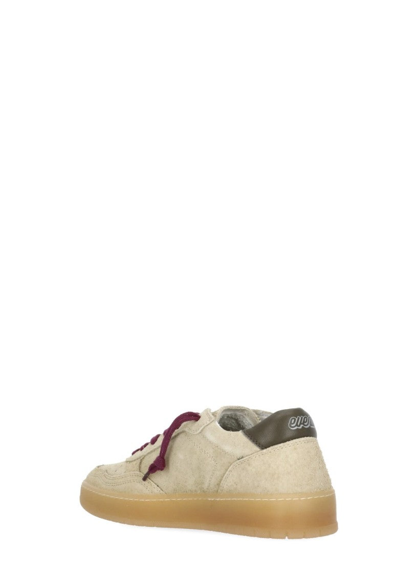 Evenu Equal Beige Suede Low-Top Sneakers