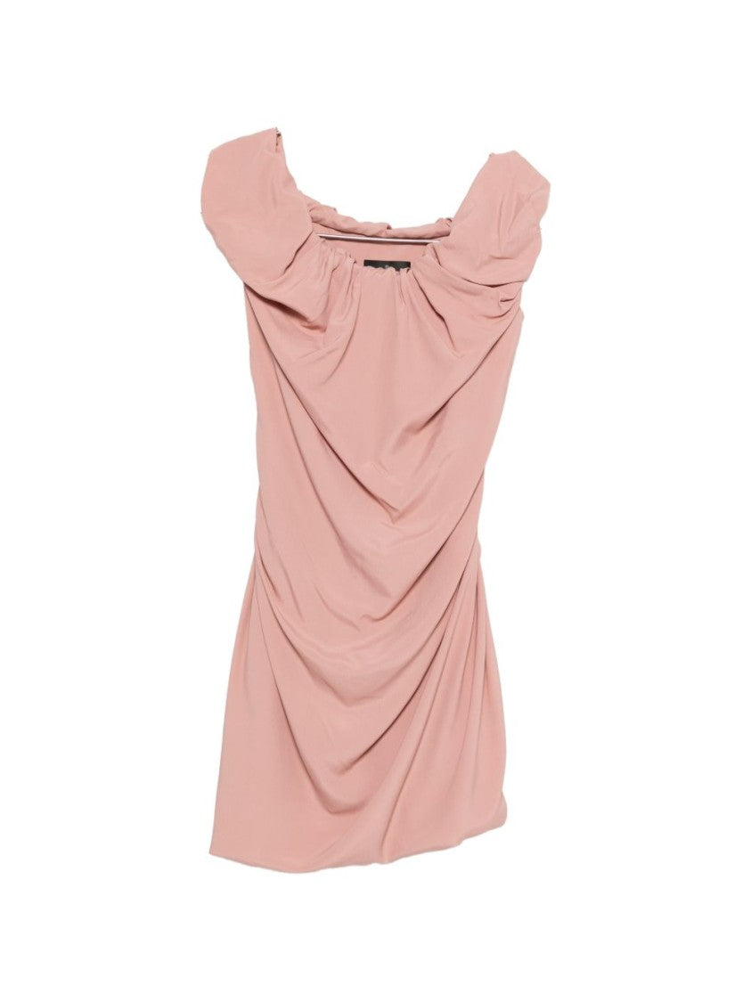 pink vivienne westwood dress | Ginnie Amber Mini | Recycled Polyester | Blush Sleeve Length:BARDOT & OFF THE SHOULDER Light Blue Dress With asymmetric neckline Size:54Wx32L