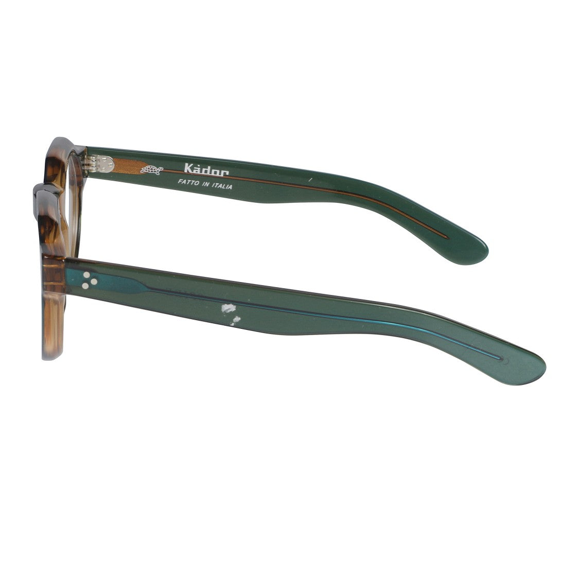 Kador Spike Round Frame Sunglasses With Translucent Green