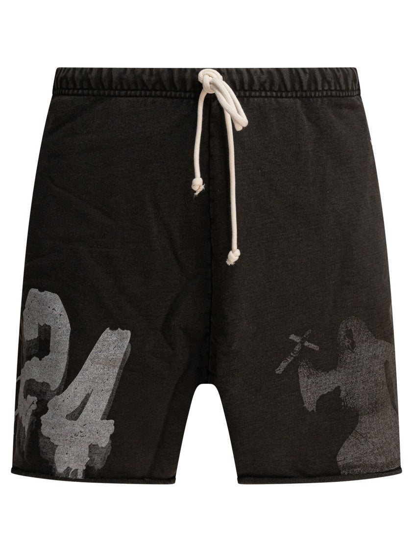 Rrr123 Relaxed Fit Black Bermuda Shorts