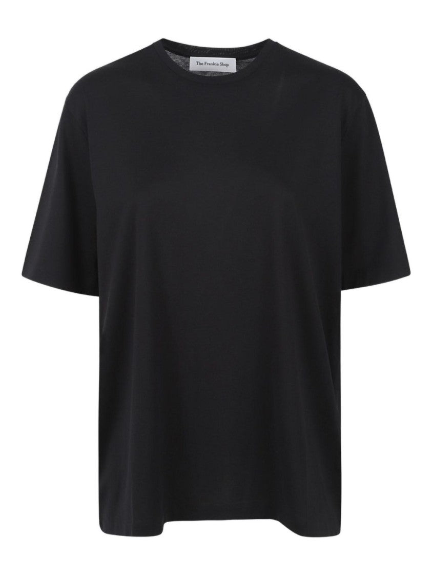 The Frankie Shop Relaxed Fit Black T-Shirt In Organic Cotton
