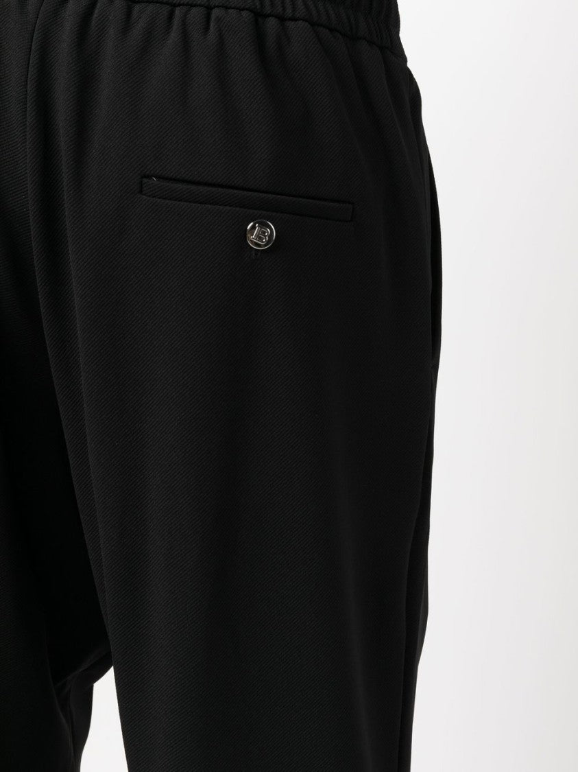 Balmain Drop-Crotch Cropped Trousers