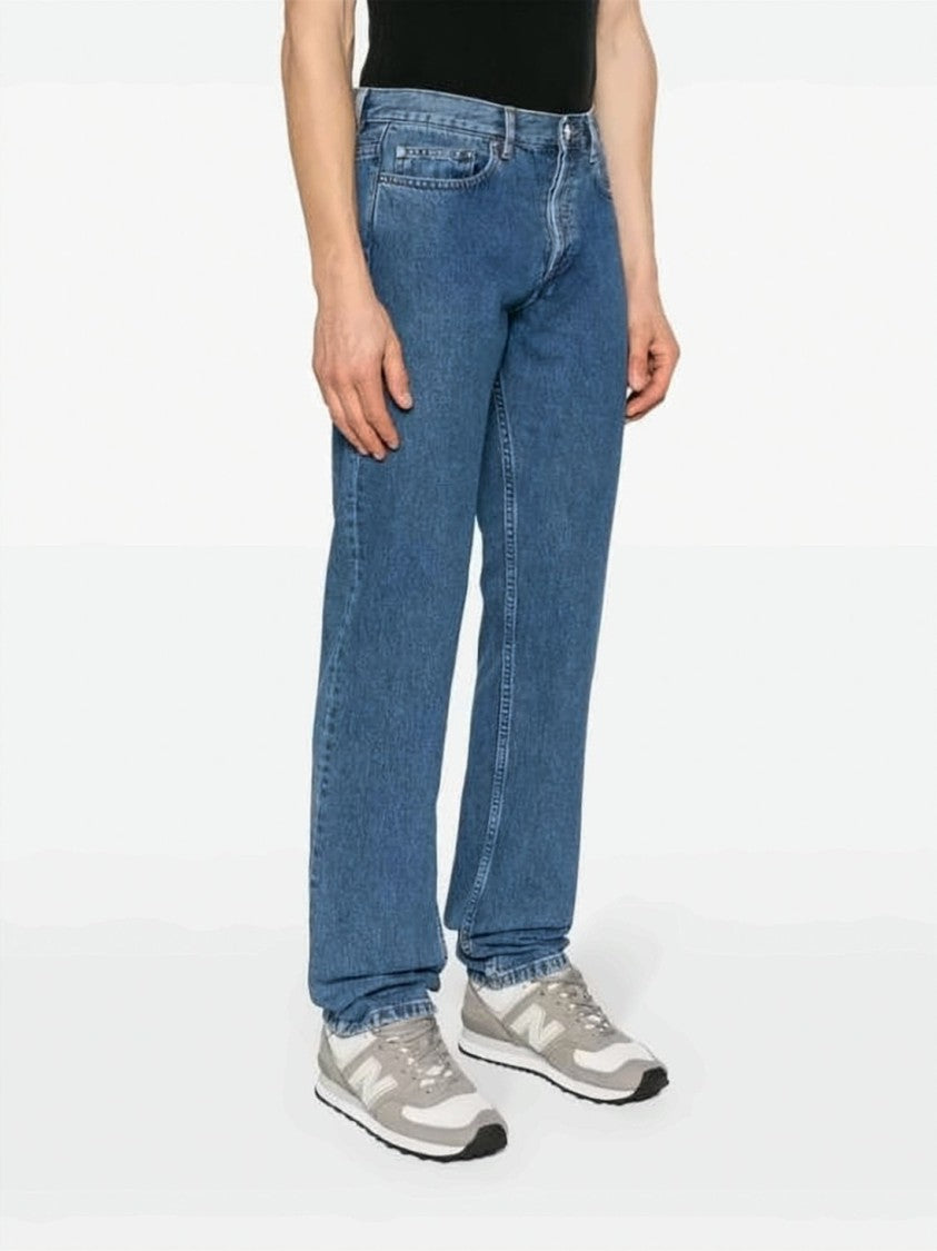 A.P.C. Classic Straight-Leg Denim Pants With Mid-Blue Wash