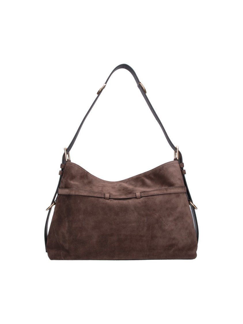 Givenchy Brown Voyou Suede Medium Shoulder Bag