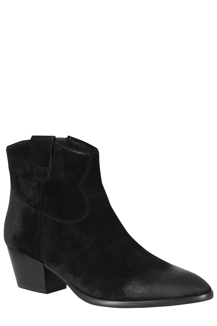 Ash Black Fame Vintage Suede Ankle Boots